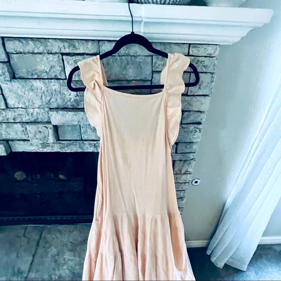 Free People Maxi Dress Size Small- Soft Peace Color Tiered Maxi Dress - Picture 10 of 13